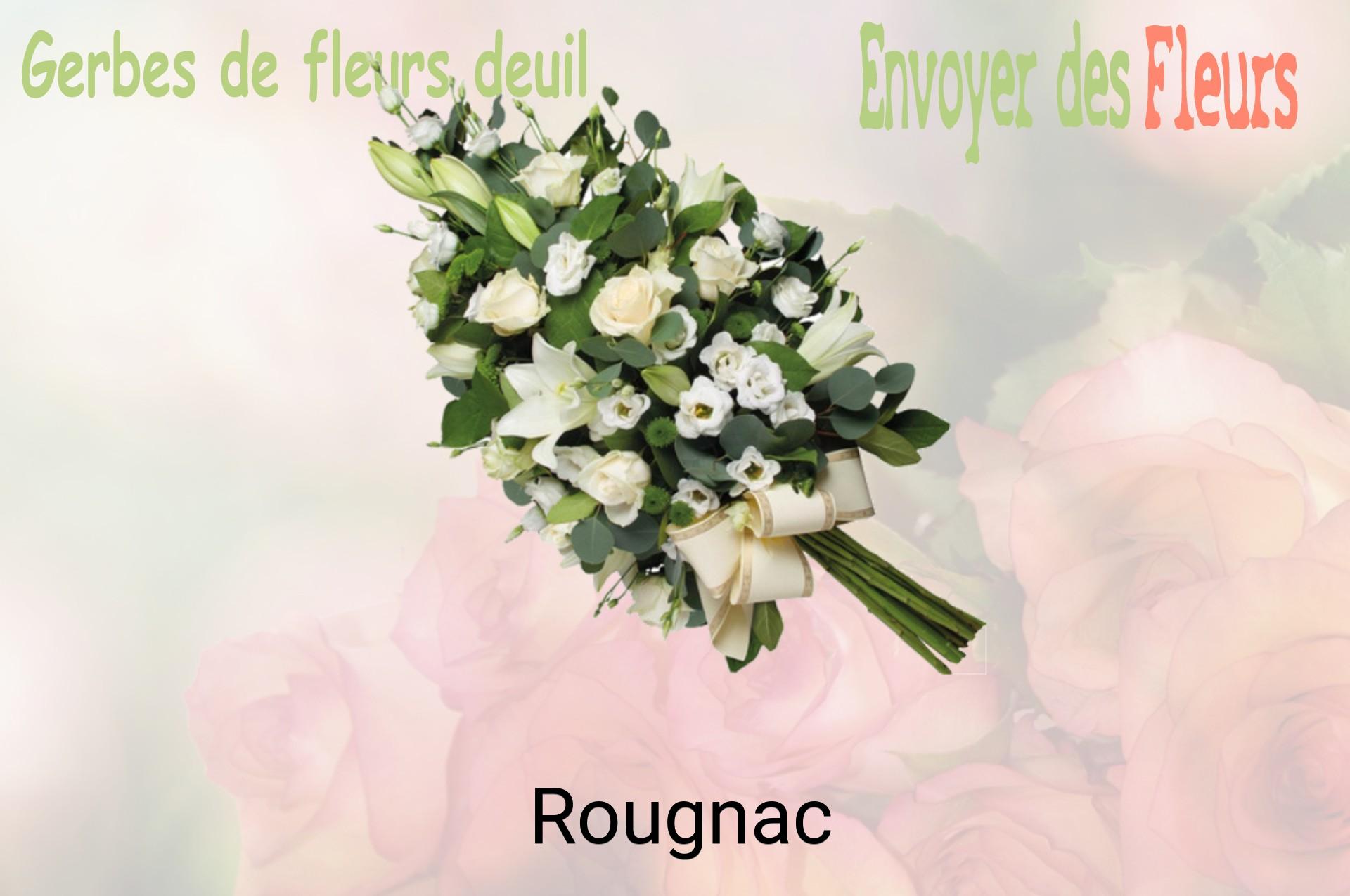 Gerbe de fleurs de deuil livrée à Rougnac